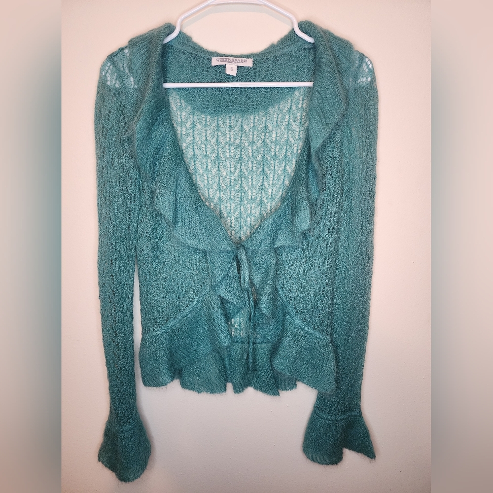 Ballerina knit sweater size small blue